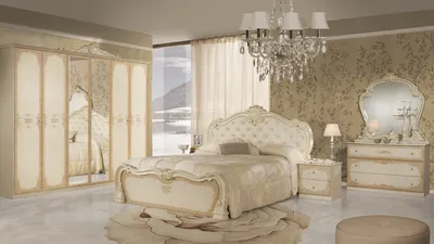 Produktbild von Barock Schlafzimmer Set Tolouse in Beige / Gold