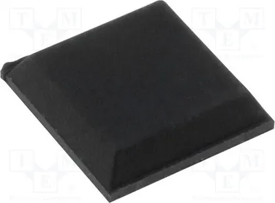 Immagine prodotto di 10 piedini in gomma autoadesivi: B: 8,6 mm, C: 2,5 mm, gambe nere, A: 10,5 mm