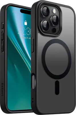 Immagine prodotto di Etteri Matt Mag Cover per iPhone 16 Pro 6.3" Custodie per telefoni cellulari Nero