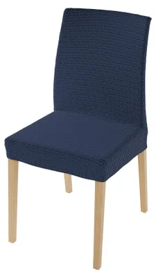 Stuhlhussen mit Rückenlehne, elastisch, dunkelblau, 2 Stück