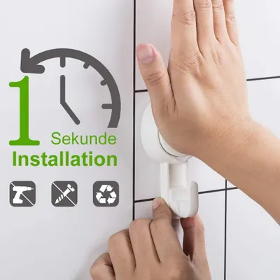 Produktbild von Wandhaken Saugnapf Haken 2-St Ohne Bohren