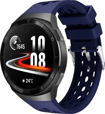 Produktbild von Strap-it Huawei Watch GT 2e Silikon Armband mit löchern (Dunkelblau)