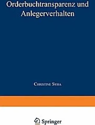 Produktbild von Orderbuchtransparenz und Anlegerverhalten