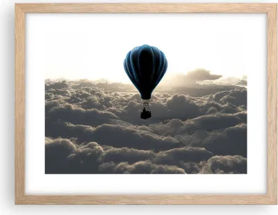 Produktbild von Gerahmtes Poster - Rahmen in heller Eiche - Wolke Ballon Himmel - 40x30 cm - Wand Bild - Wanddeko - Wandbilder - Wandposter - Bilderrahmen - Bilder - Kunstdruck - Wandbild - P2NAA40x30-3577