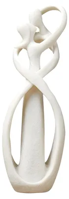 Liebende Statue aus Harz, 23 cm, Paar-Skulptur, Kuss, Dekoration
