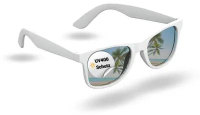 Obrázek produktu pro Sluneční brýle "Beach" - módní brýle s ochranou UV-400 a iniciativou na záchranu oceánu pro muže a ženy - bílé