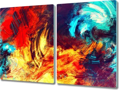 Produktbild von Coloray Herdabdeckplatte 2x40x52 cm Schneidebrett Kochplattenabdeckung Küchenbrett Hackbrett - wir Fantasie