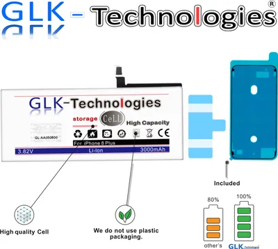 Produktbild von GLK-Technologies Akku für Apple iPhone 8 Plus A1897 A1864 A1898 Batterie Ohne Set