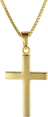 trendor 08500 Kreuz Gold 333 mit goldplattierter Venezianer Kette 1