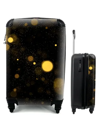 Obrázek produktu pro Kufr Příruční zavazadlo na kolečkách Malý cestovní kufr na 4 kolečkách Gold - Abstract - Luxury - Black - Velikost kabiny < 55x40x23 cm a 55x40x20 cm