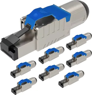 Produktbild von Netzwerkstecker Cat8 Cat8.1 RJ45 Stecker 8x Steckverbinder werkzeuglos geschirmt