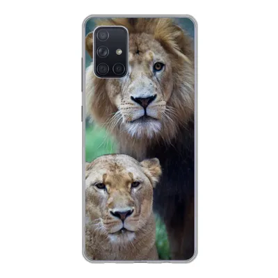 Produktbild von MuchoWow® Handyhülle Schutzhülle Hülle für Samsung Galaxy A51 5G Porträt - Löwe Silikon Softcase Handy Hülle - Abbildung