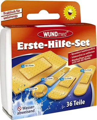 Produktbild von Erste Hilfe Pflaster Set 36-tlg.