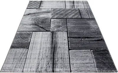 Produktbild von Ayyildiz | Moderner Teppich - Wellen Linien Design - Wohnzimmer Kurzflor - grau - 240 x 340 cm