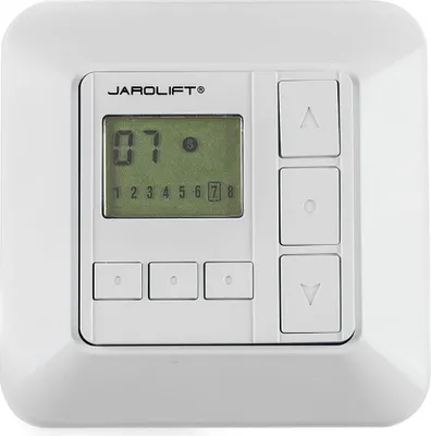 Produktbild von Jarolift Funk-Wandsender TDRC, 8-Kanal TDRC 08W Funksteuerung für Rollläden & Markisen, kompatibel mit TDEF Funkmotoren & TDRR Empfängern, 433 MHz Rolling Code, inkl. Rahmen & Magnethalterung