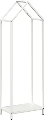 Image de Portant de bois chauffage blanc 40x25x120 cm