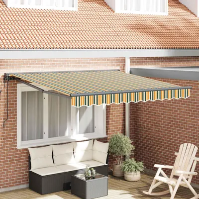 Zdjęcie produktu dla Maison Exclusive – rama markizy w kolorze zielonym i żółtym, 350 x 250 cm