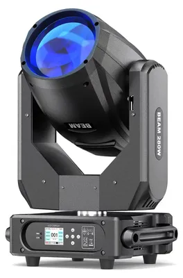 Obrázek produktu pro Mobilní reflektor s paprskem - DMX osvětlení pro jeviště - 350 W - 2 efektové hranoly - 14 barev - 14 gobo - 1 kus, zástrčka EU