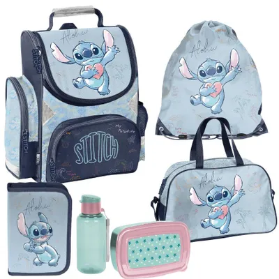 Produktbild von Mega Schulset – STITCH 6-teiliges Schulranzen-Set Für Jungen & Mädchen Klasse 1–4 disney