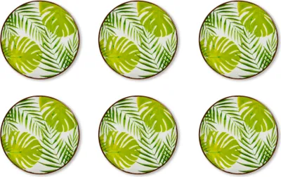 Produktbild von Excelsa set von 6 untersetzer Foliage dolomite 11x0,5x11 cm bunt