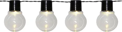 Produktbild von Best Season - Solar LED Lichterkette Partaj - Mit Dämmerungssensor & separatem Solarpanel - Ideal für Garten & Balkon - Warmweißes Licht - 10 Kugeln, 2 m Kabel, Schwarz