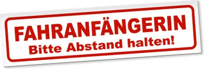 Produktbild von PantherPixel Fahranfängerin Magnetschild Auto Bitte Abstand Halten Magnetfolie Geschenkidee 20 x 5 cm STANDARDFARBFOLIEN