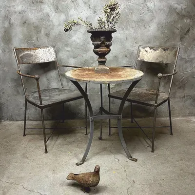 Produktbild von Casa Padrino Jugendstil Metall Garten Set - Nostalgische Garten Möbel
