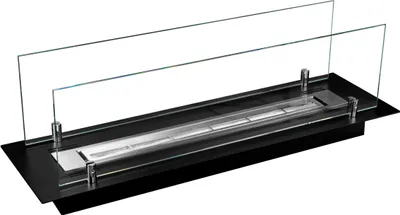 Obrázok produktu pre Krb na bioetanol so sklenenou vložkou 645 mm na inštaláciu do sadrokartónovej/obkladovej konštrukcie. Bioetanolový krb pre nábytok.krb 64,5 cm.