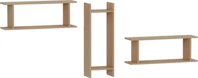Immagine prodotto di Mensola appesa in legno | Scaffale salvaspazio | Dimensioni: H. 80 x W. 188 x D. 20 cm | Elegante mensola appesa | Scaffale di stoccaggio | Libreria | Tavola da parete - Sirola Maxi