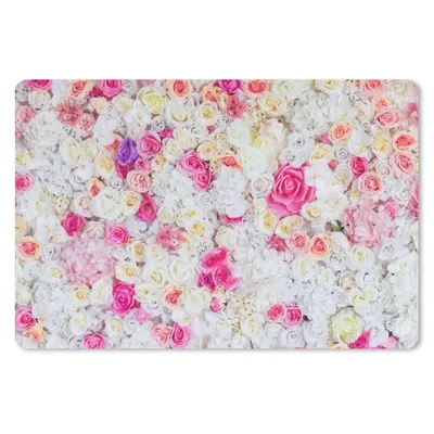 Produktbild von MuchoWow® Schreibtischunterlage Rosen - Blume - Farben 60x40 cm - XXL Mauspad - Großes Mauspad