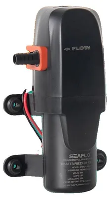 Image de Pompe à eau marine, 40 PSI, 24 V CC, débit : 3,3 GPM, auto-amorçante, diamètre d'entrée/sortie : 1/2 pouce