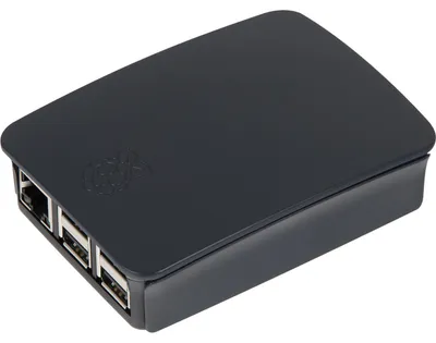 Image de Raspberry Pi B+, 2 et 3 Boîtier original noir | Montage par encliquetage