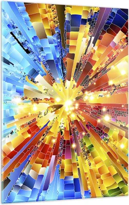 Produktbild von Bilder auf glas - Einteilig - Abstraktion modern - 50x70cm - Glasbilder - Wandbilder - Bilder - zum Aufhängen bereit - Wanddekoration aus Glas - Glas Bilder - Wandbild auf Glas - GPA50x70-3982
