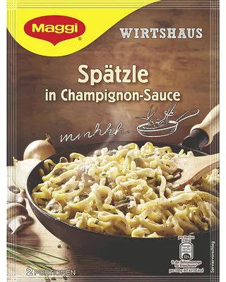 Produktbild von Maggi Wirtshaus Spätzle in Champignon Sauce herzhaft abgeschmeckt 123g