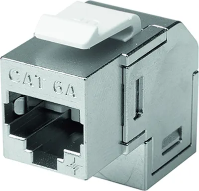 Obrázok produktu pre Telegärtner J00029A0122, Uhlové, Strieborná, RJ-45, Samica, nikel, Cat6a