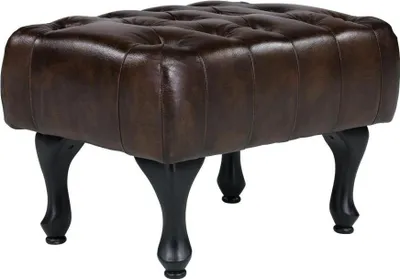 Produktbild von Hocker Chesterfield Pittsfield Echtleder braun