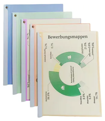 Produktbild von A4 Schnellhefter Klemmschienen-Bewerbungsset 5/8/10/12 Stück Kraftpapier Gelb