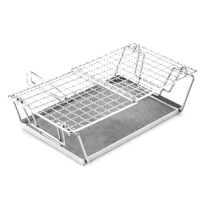 Produktbild von Faltbares Grillrost Camping Edelstahl 304 Toast Grill Halter Outdoor Kochen Camping Zubehör tragbar hitzebeständig