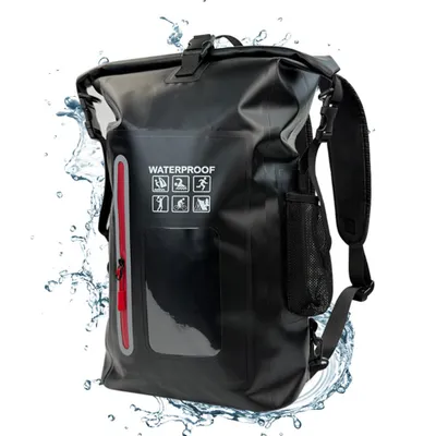 Produktbild von Wasserdichter 25-Liter-Rucksack,Mit Rollverschluss und verstellbaren Schultergurten, ideal zum Kajakfahren, Bootfahren, Angeln, Stand-Up-Paddling, Camping und Wandern