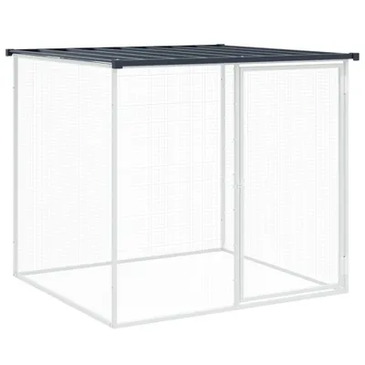 Zdjęcie produktu dla vidaXL Klatka dla kur z dachem antracyt 603x98x90 cm Stal ocynkowana