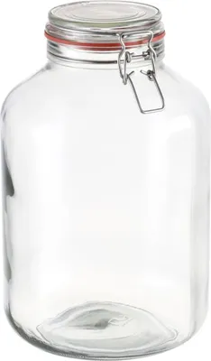 Einmachglas 5 L, zylindrisch, Glas, transparent, Bügelverschluss, luftdicht