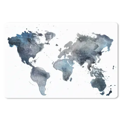 Produktbild von MuchoWow® Schreibtischunterlage Weltkarte - Aquarell - Abstrakt 60x40 cm - XXL Mauspad - Großes Mauspad