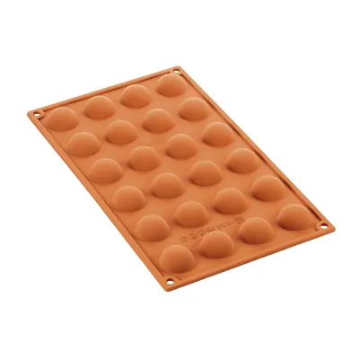 Immagine prodotto di Silikomart teglia per muffin semisfera 24 Ø3cm H 1,5cm silicone, terracotta