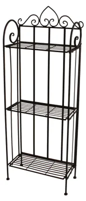 Produktbild von Stabiles Metall Regal im Landhausstil 109 cm hoch | Gartenregal Pflanzenständer