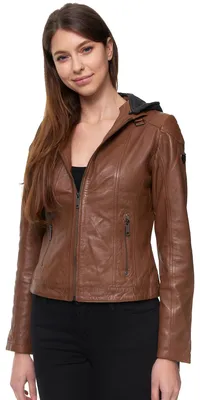 Produktbild von Tazzio Damen Lederjacke F503 (Camel, S)