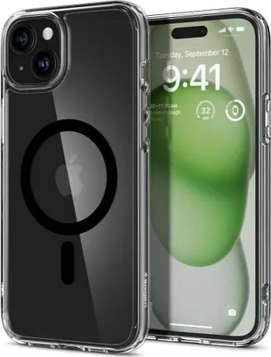 Zdjęcie produktu dla Etui SPIGEN ULTRA HYBRID MAG kompatybilne z MagSafe pasujące do IPHONE 16 czarne