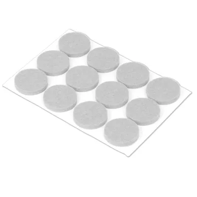 Produktbild von Metaltex Filzgleiter rund Ø2,2 cm 12 Stück weiß