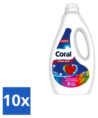 Produktbild von 10 x Coral Optimal Color Flüssigwaschmittel - 1,17 L - Vorteilspackung - 10 Stücke