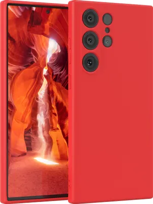 Produktbild von EAZY CASE - TPU Hülle für Samsung Galaxy S23 Ultra, TPU Case stoßfeste Handyhülle, weiches Cover mit Kameraschutz, Silikonhülle in Rot