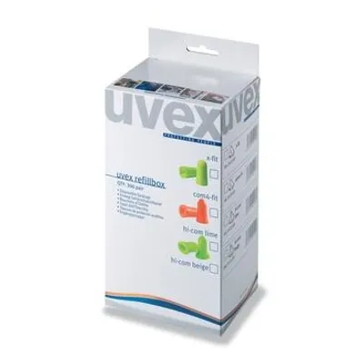 Zdjęcie produktu dla Zatyczki do uszu uvex hi-com 2112118 zielone SNR 24 dB 300 par rozmiar M